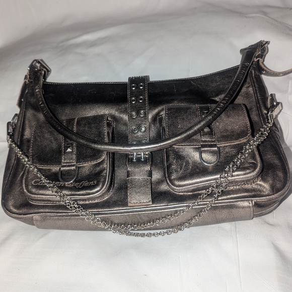 Carmen Steffens Metallic Chain Details Shoulder Bag. Y2K Vibe. - Picture 11 of 13